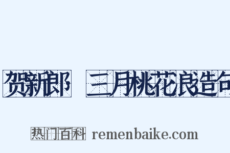贺新郎·三月桃花浪造句是什么意思的图片